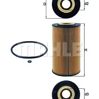 Filtro de Aceite MAHLE OX 169D para Coche - 1
