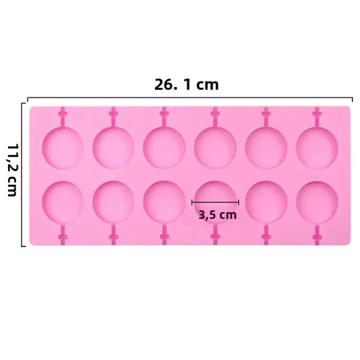 Molde De Silicona Rosa Con Flores Para Lollipops Y Caramelos Molde De Galletas De Formas Variadas Decoración De Pasteles Eco-amigable Y Resistente Al Calor - 1