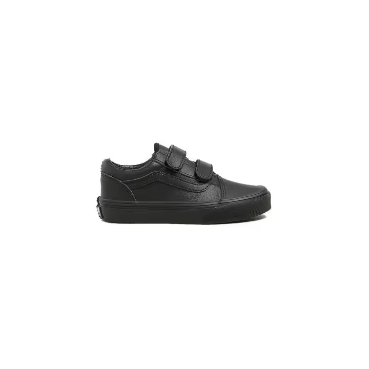 Zapatillas Vans Old Skool V Niño Negro Velcro - 1
