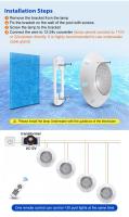 Luz Submarina LED Para Piscina Cambio De Color RGB IP68 Impermeable Con Control Remoto 12W 18W 25W 35W 45W 12V AC Para Decoración De Fiestas Y Jardín - details 9