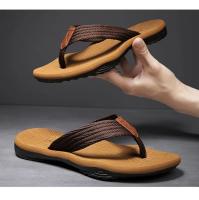 Zapatillas De Casa Para Hombre Verano Antideslizantes Para Baño Y Interior Material Superior Denim Suave Zapatillas Planas - details 11