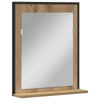 Espejo de baño vidaXL Roble Artesanal 50x12x60 cm Madera elaborada - details 1