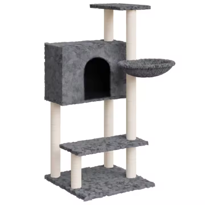 Rascador para Gatos with postes de ISAL gris obscure108.5 cm - 1