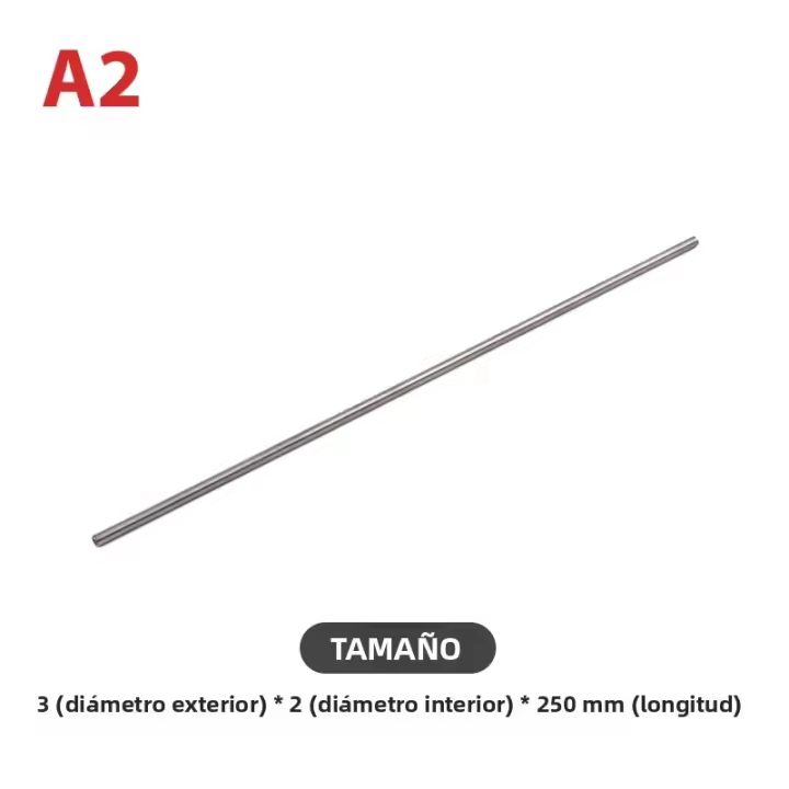 Tubo Capilar De Acero Inoxidable 304 Redondo Plata 250mm Vaciado Circular Exterior 3/4/5/6/8mm Interior 2/3/5/6/8mm Para Mercado De Componentes Electrónicos - 1