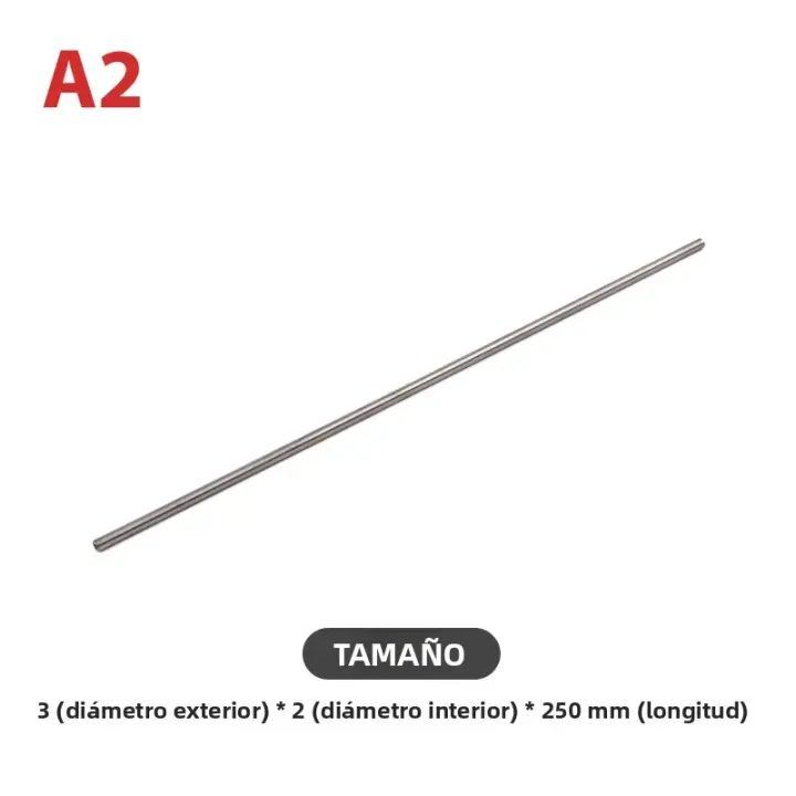Tubo Capilar De Acero Inoxidable 304 Redondo Plata 250mm Vaciado Circular Exterior 3/4/5/6/8mm Interior 2/3/5/6/8mm Para Mercado De Componentes Electrónicos - 1
