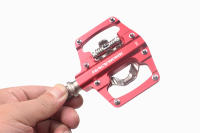 Pedales De Bicicleta De Montaña RACEWORK MTB Clipless Auto- Bloqueables Plataforma Doble SPD Y Plana CNC Aleación De Aluminio DU Rodamiento - details 4
