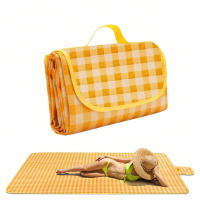 Manta De Picnic 140x190cm Roja a Cuadros Lavable Y Ligera Con Manija Para Senderismo Viajes Al Aire Libre Y Camping En Parques - details 6