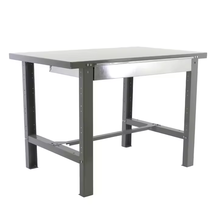 SimonRack Banco de Trabajo Taller, Capacidad Carga 600 kg, 830x1800x730 mm, Mesa de Trabajo, 1 Cajón, Gris - BT6 - 1