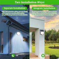 Lámpara Solar Exterior 172LED Con Sensor De Movimiento Y Control Remoto 3 Modos Para Patio Garage Jardín Protección IP65 ABS - details 11