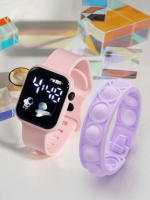 Reloj Inteligente Para Niños 2PCS Pulsera Deportiva Estilo Simple Y Moda Pantalla Táctil Regalo Para Chicos Y Chicas - details 1