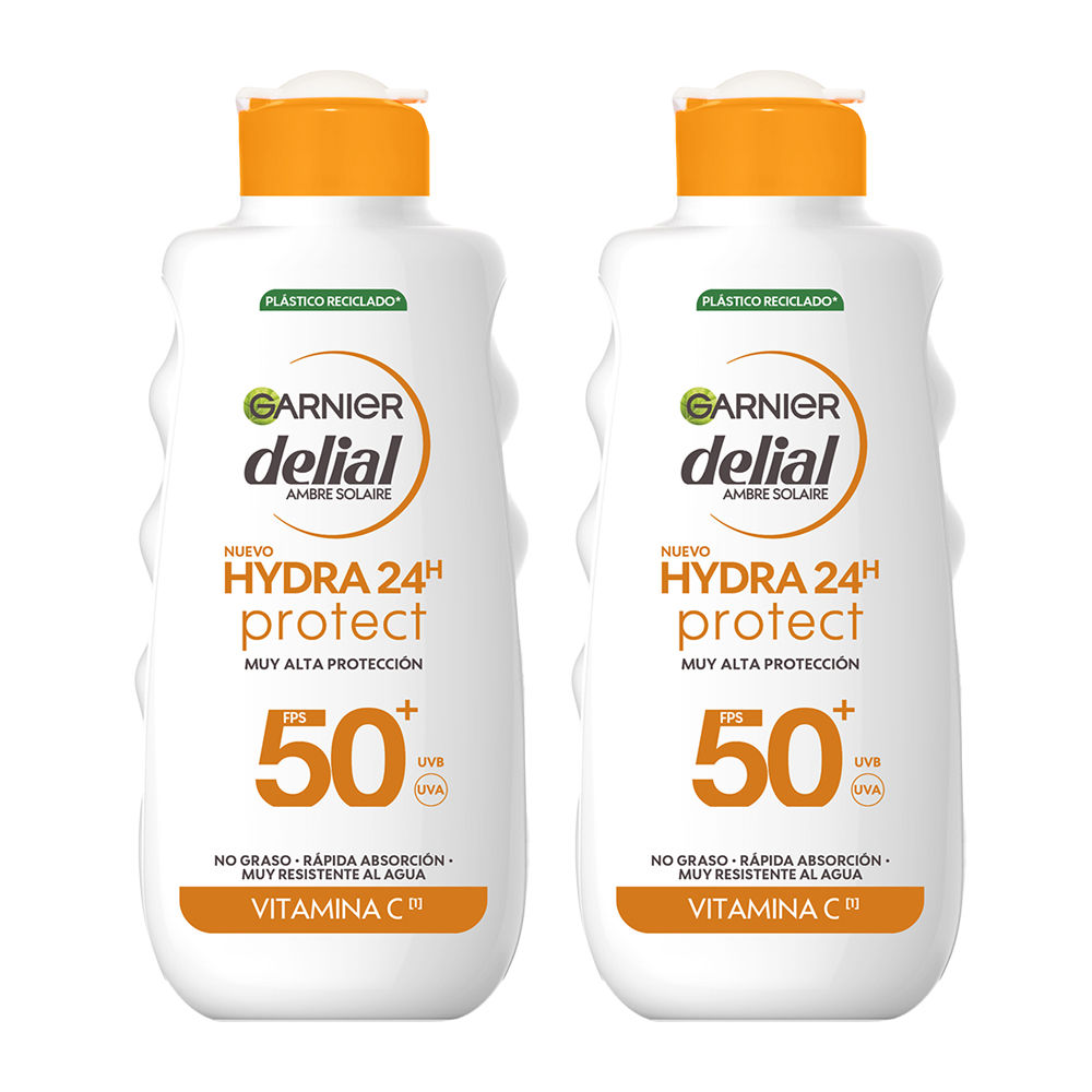 GARNIER | Delial Pack de 2 Hydra 24H Protect Leche de Alta Protección FPS50 - 2x175ML