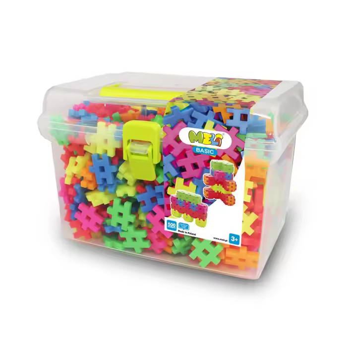 Bloques MELI Basic TRAVEL BOX Neon 500 Piezas - 1