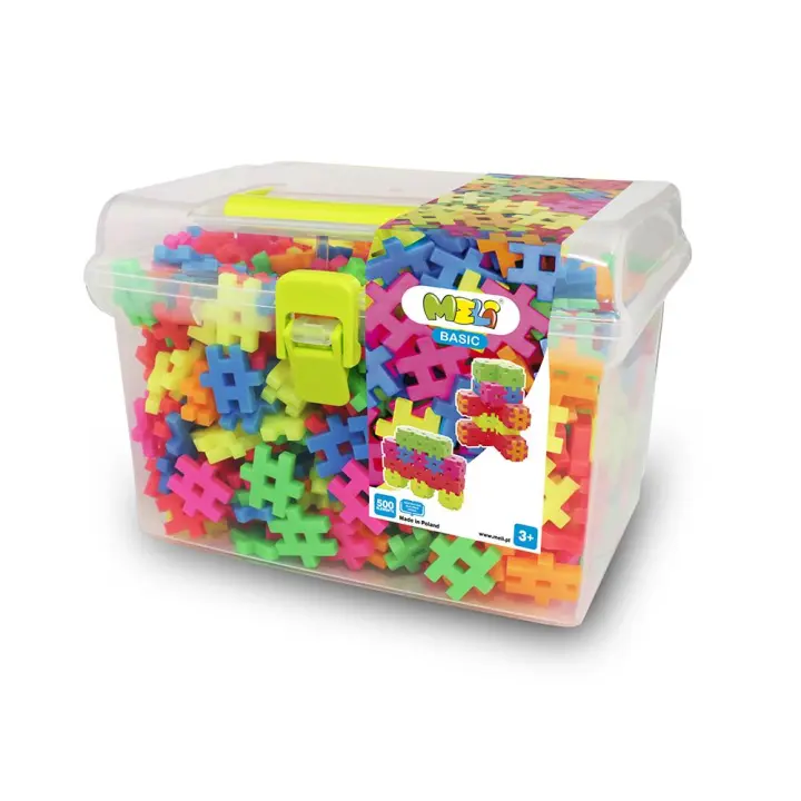 Bloques MELI Basic TRAVEL BOX Neon 500 Piezas - 1