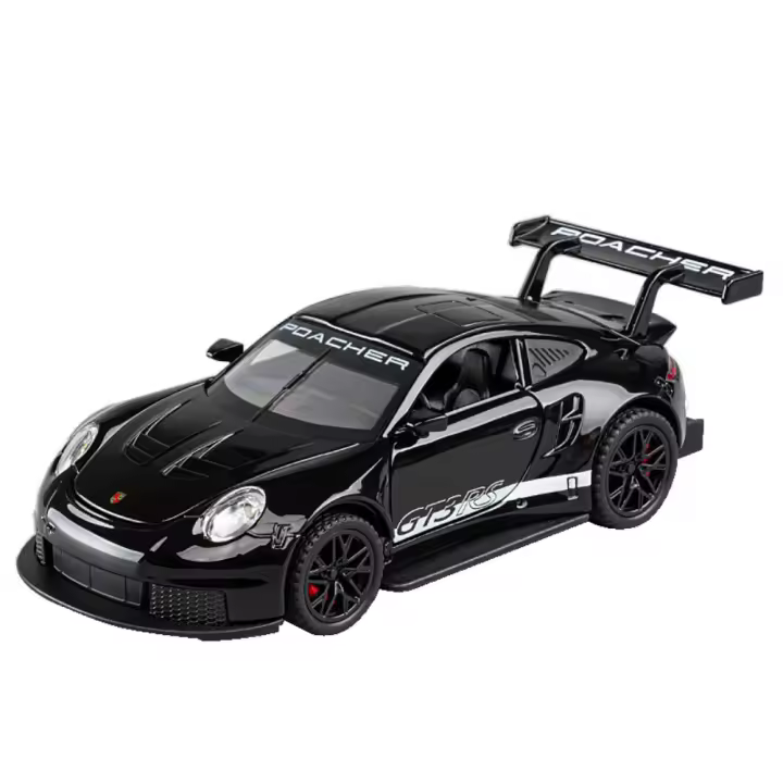 Coche De Modelismo Metálico 1:32 GT3RS Juguete Deportivo Con Puertas Abiertas Y Función Retroceso Luz Y Sonido Regalo Para Niños - 1