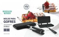 LILI HOME 🧇 Molde para Gofres Doble – Antiadherente Profesional 33 x 21 x 3 cm Capacidad: 2 gofres por tanda Disfruta de desayunos y meriendas irresistibles con el molde para gofres doble, diseñado para facilitarte la preparación de gofres perfectos: - details 0