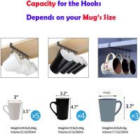Juego de portavacos de 2 piezas, portavajos Debajo del Gabinete, Gancho para Taza de café, Taza de almacenamiento de Cocina - details 3