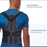 Corrector De Postura Para Hombres Y Mujeres Soporte Lumbar Y De Hombros Para Alivio Del Dolor Muscular Memoria Straightener De Espalda - details 1