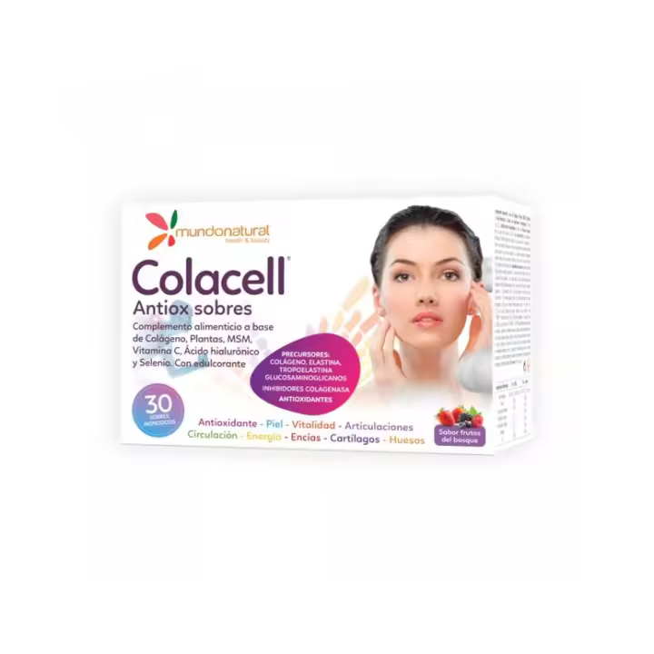 Mundonatural COLACELL ANTIOX 30 SOBRES - Colágeno Hidrolizado con Antioxidantes Naturales y Vitamina C - 1