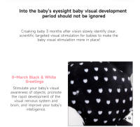 Juguete Colgante Para Bebé Nuevo Con Alto Contraste Negro Y Blanco Mocion De Campanas Suave De Peluche Rattle Educativo Para Infantes De 0 a 12 Meses - details 2