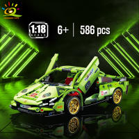 HUIQIBAO High-Tech Bloque De Construcción De Carreras Super 586PCS 1/18 Con Retroceso Vehículo MOC Juguete De Construcción Para Niños - details 2