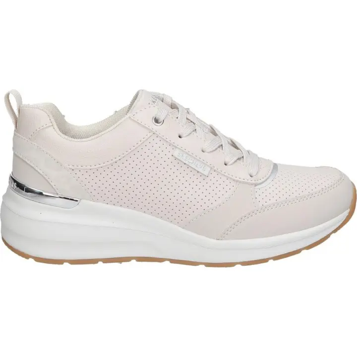 SKECHERS | Deportiva con Cuña Skechers Billion Subtle Spots para Mujer – Zapatilla en Color Blanco – Sneaker con Cierre de Cordones – Cómodas – Estilo Deportivo – Modelo 155616-OFWT - 1