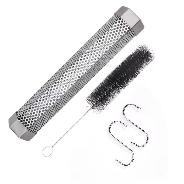 Tubo de humo de acero inoxidable 304 para barbacoa, tubo de humo de 12 pulgadas, tubo de humo de carbón para barbacoa, tubo de humo caliente y frío, caja de madera para fruta - 1
