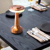 Lámpara De Mesa Retro LED Recargable Luz Nocturna Decorativa Para Dormitorio Sala De Estar Café Iluminación De Camping - details 13