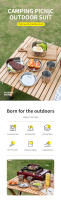 Juego De Cocina Para Camping Y Picnic Ultra Ligero De Acero Inoxidable Set Portátil De Seis Piezas Para Alimentos - details 0