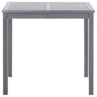 vidaXL Mesa de jardín de madera maciza de acacia gris 80x80x74 cm - details 2