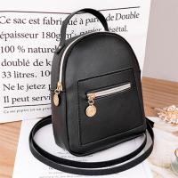 Mochila Mini Para Mujer De Cuero PU Multifuncional Bandolera Pequeña Color Sólido Fresco Bolsa De Hombro Para Teléfono Móvil - details 6