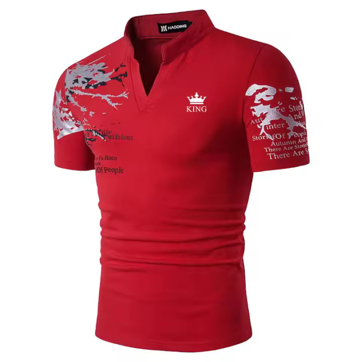 Camisa Polo Casual Para Hombre Cuello Erguido Deporte Manga Corta Transpirable Estilo Casual Primavera Verano Talla Única - 1