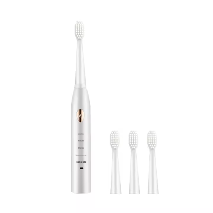 Cepillo De Dientes Eléctrico Acústico Para Adultos Negro Y Blanco Modos USB Recargables IPX7 Impermeables Con 5 Modos De Operación - 1