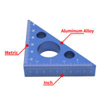 Regla De Ángulo Precisa De Aluminio 45/90 Grados Escala Métrica Herramienta Multifuncional Para Carpintería Regla De Altura Engrosada - details 13