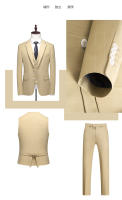 Traje De Boda Para Hombre De Alta Gama Tres Piezas Con Chaleco Y Pantalones Traje De Novio Casual Elegante Para Todas Las Estaciones - details 25