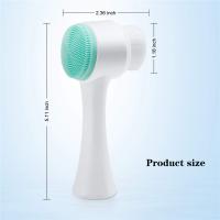 Cepillo De Limpieza Facial 3D Doble De Silicona Con Cerdas Suaves Exfoliador Manual Doble Cara Para Masaje Y Eliminación De Piel Muerta - details 10
