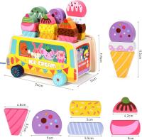 Nenitus Juguete Montessori 1 2 3 años, Camión Remolque de Helados para Niños de Madera, Juguete Educativo, Regalo niños pequeños y bebés. - details 1
