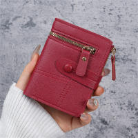 Cartera Para Mujer Color Sólido Delgada Con Botón Cartera Corta Para Tarjetas Y Monedas Funda Para Celular Material PVC - details 4