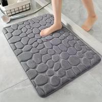 Alfombra De Baño Antideslizante 3D Piel De Cobblestone Absorbente Alfombrilla De Puerta Para Piso Máquina Lavable Secado Rápido Moderno Estilo - details 6