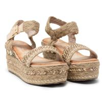 Sandalias plataforma mujer KTEY 523 725 SANDALIA CUÑA YUTE ESPIGA BEIGE 32577 24V - details 0
