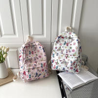 Mochila Deportiva Para Mujer Con Estampado De Mariposas Y Flores De Nylon Gran Capacidad Moda Casual Para Camping Al Aire Libre Y Escuela - details 2