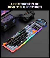RAIKU T26 Teclado Mecánico Con 104 Teclas Y Ratón Combinado Para Juegos Y Oficina Con Iluminación Colorida Variada Compatible Con Windows E IOS - details 11
