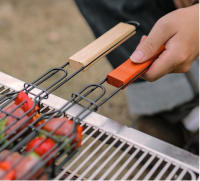 Cage De Barbecue De Madera Al Aire Libre Para Carne Y Verduras Con Mango De Barra Para Camping Herramientas De Picnic - details 12