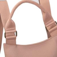 SARA BAGS | Mochila de Paseo Sara Bags para Mujer – Mochila Casual en Color Rosa con Detalles en Beige y Camel – Bolso con Cremallera – 2 en 1: Mochila y Mano – Espaciosa – Cómoda – Modelo SCMD240556 - details 2
