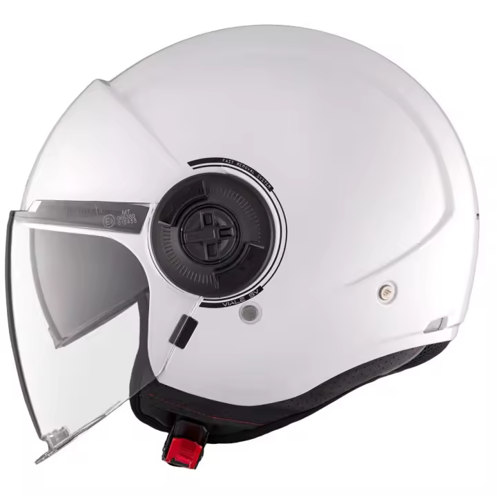 CASCO MT HELMETS MODELO VIALE SV S SOLID A0 GLOSS WHITE - 1