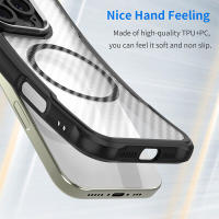 Funda de teléfono magnética de Fibra de Carbono Delgada para iPhone 16, 15 Plus, 14, 13 Pro Max, TPU, PC, Funda a prueba de Golpes - details 2