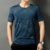Camiseta De Seda De Hielo Talla Grande Para Hombres Verano Transpirable Absorbedor De Sudor Casual Corta Elástica Y Versátil - details 7
