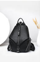 Mochila Antirrobo Para Mujer De Cuero Genuino 100% Gran Capacidad De Viaje Diseño Nuevo 2022 Mochila Escolar Para Niñas Con Cadena Y Cierre De Cremallera - details 2