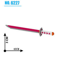 Bloques De Construcción Samurai 480Pcs Ninja Katana De Anime Japonés Con Hoja De Mariposa Juguetes Para Niños Y Adultos Bricks De Plástico Micro Bloques Auto-Desbloqueables - details 3