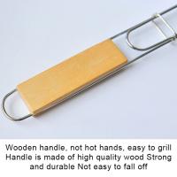 Cesta De Asado Para Pescado Flexible Con Red Antideslizante Y Mango Plegable Herramienta De Barbacoa Portátil Para Camping Mesh Para Hamburgesas - details 2