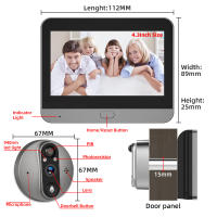 Camara De Puerta Inteligente 2-Way Talk WiFi Con Batería Peephole 3MP Monitor Digital 4.3 Pulgadas Vídeo Nocturno Infrarrojo - details 18